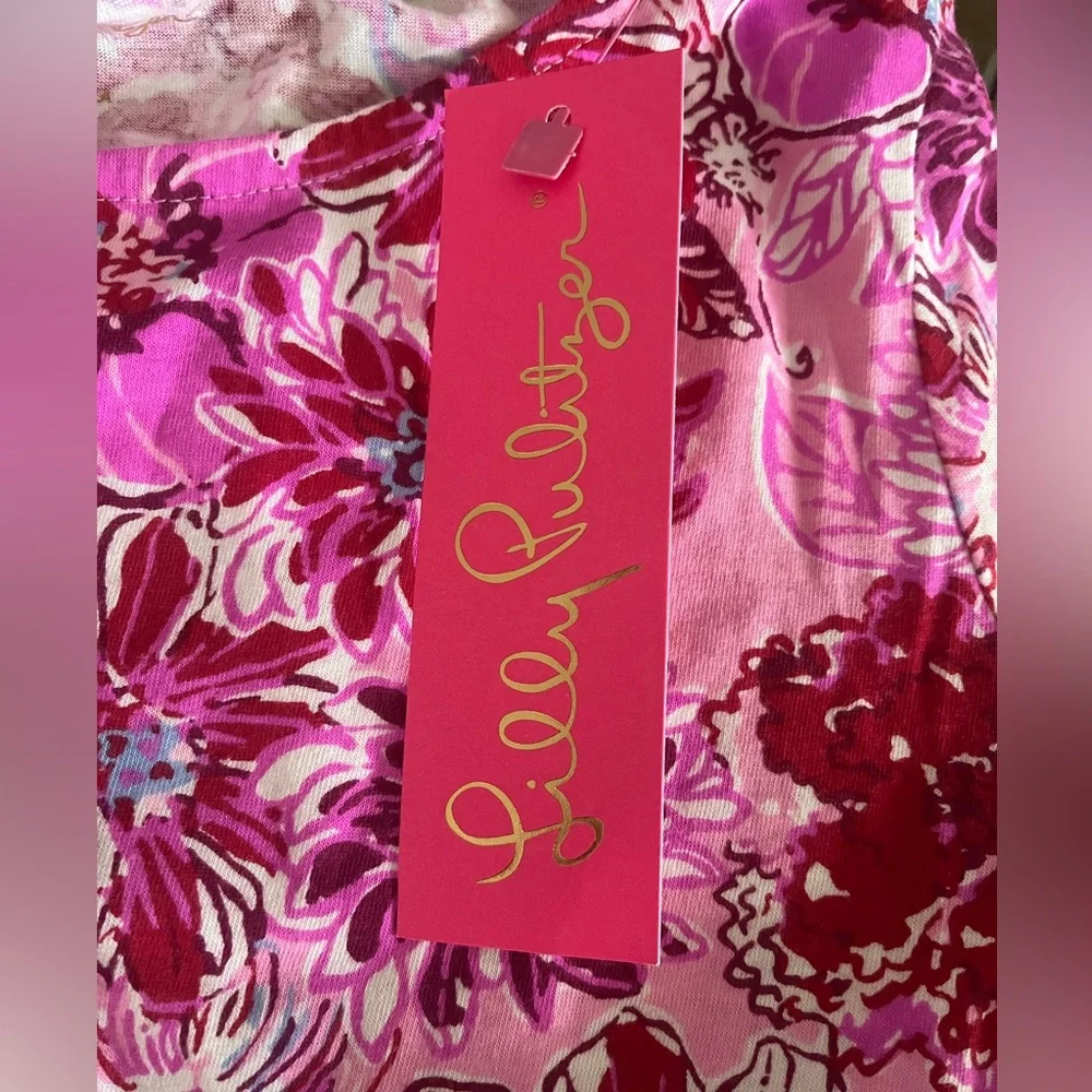 {Lilly Pulitzer} Mini Geanna Cotton Dress in Lilac Thistle In The Wild Flowers